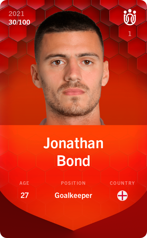 Sorare - Sorare Official - Jonathan Bond 2021-22 • Rare 30/100 - NFT # 81415013701098038304762615528092705550543620610703152958004507356320357870213