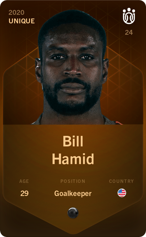 Sorare - Sorare Official - Bill Hamid 2020-21 • Unique - NFT # 37159482889996963865672715259928667795514483277034327178352294723542571226997