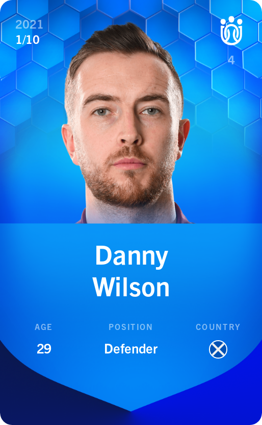 Sorare - Sorare Official - Danny Wilson 2021-22 • Super Rare 1/10 - NFT # 103142735482869350380141787554732384180952683923027665892784128548181817529198