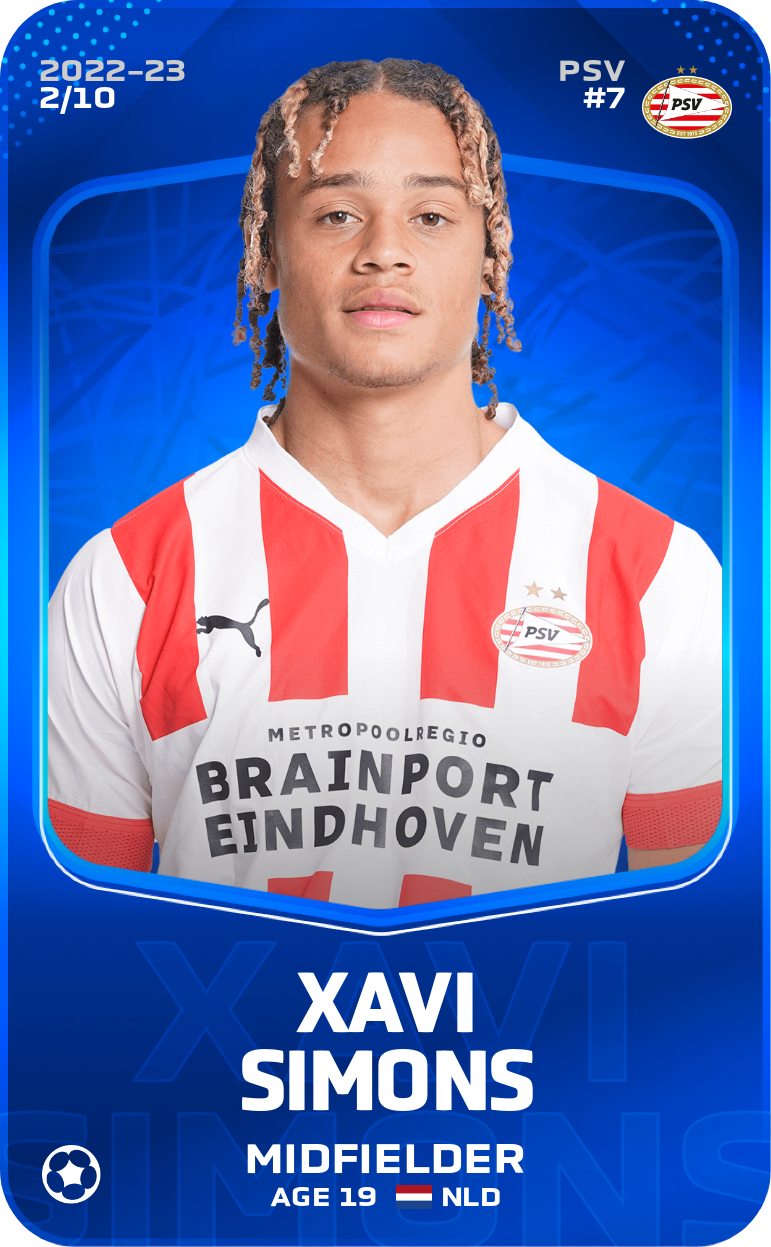 Xavi Simons 2022-23 • Super Rare 2/10