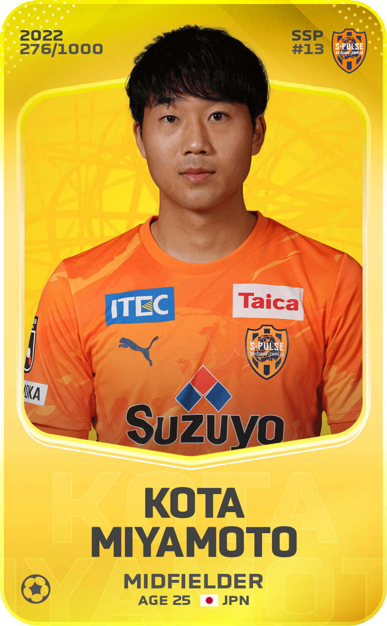 Sorare - Sorare Official - Kota Miyamoto 2022-23 • Limited 276/1000 - NFT # 98104222703631574074987787956585972893906494294783578110171522190799021610338