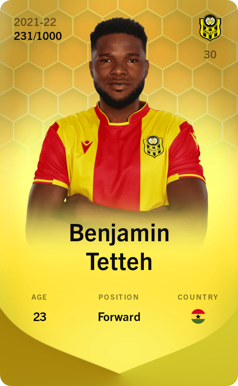 Sorare - Sorare Official - Benjamin Tetteh 2021-22 • Limited 231/1000 - NFT # 71083331804611371956544739498510167954738237518423632662732784134596683722733