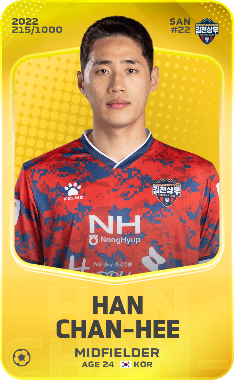 Sorare - Sorare Official - Han Chan-Hee 2022-23 • Limited 215/1000 - NFT # 15903638683440961827534626287737175052867320352604842518147384696708950207357