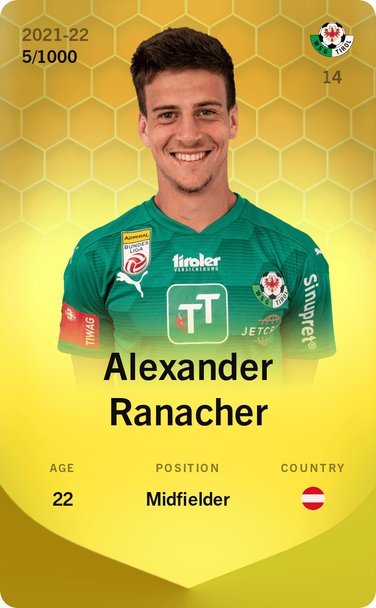 Alexander Ranacher 2021-22 • Limited 5/1000