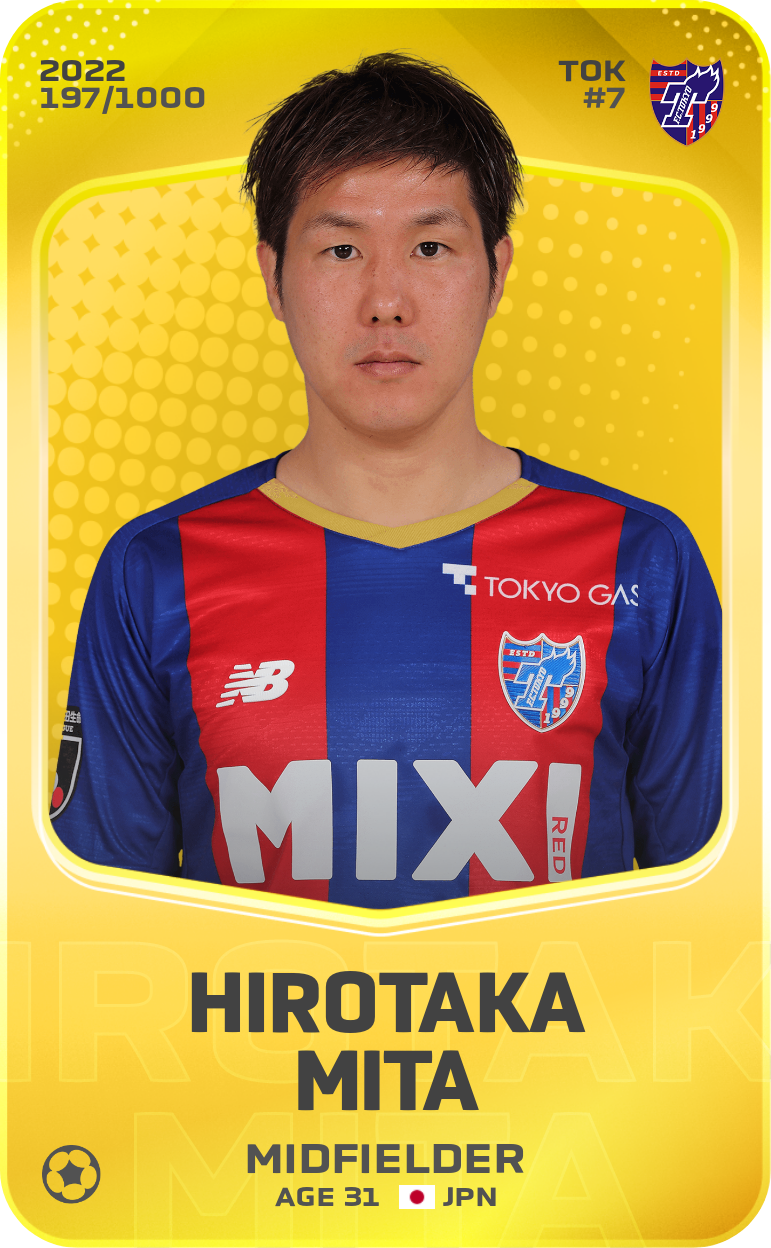 Sorare - Sorare Official - Hirotaka Mita 2022-23 • Limited 197/1000 - NFT # 114985477654523864711738183513414127501004195486146502829068083998065600308206