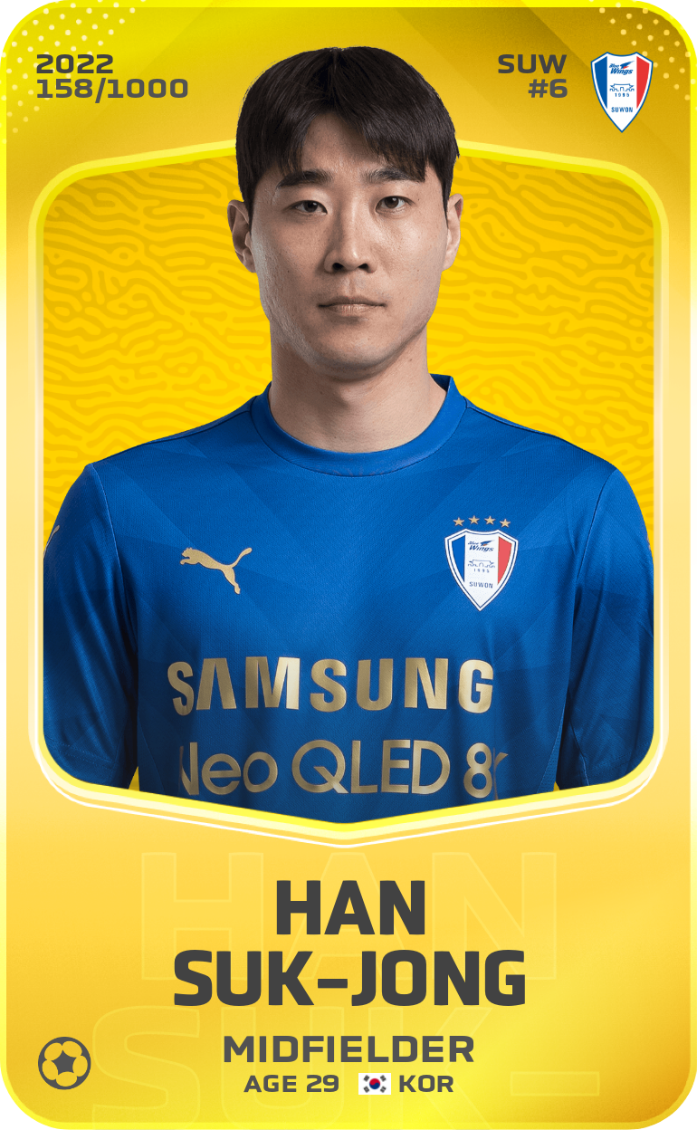Sorare - Sorare Official - Han Suk-Jong 2022-23 • Limited 158/1000 - NFT # 13578345250617412989486539716163136744090856799438168093130256884267953780299