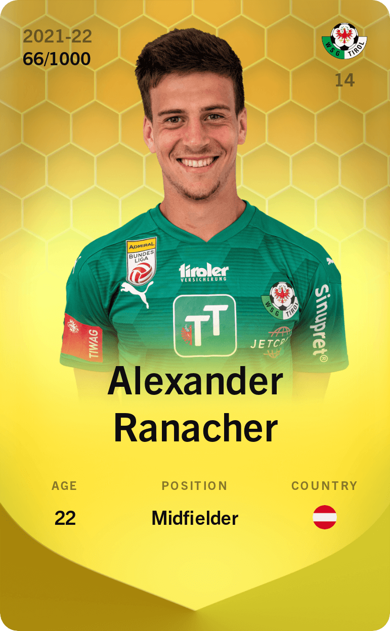 Alexander Ranacher 2021-22 • Limited 66/1000