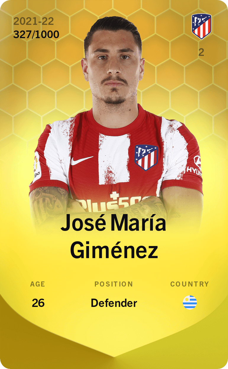 José María Giménez 2021-22 • Limited 327/1000