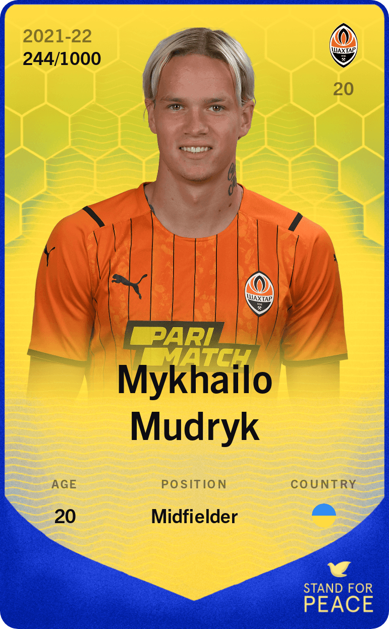 Mykhailo Mudryk 2021-22 • Limited 244/1000