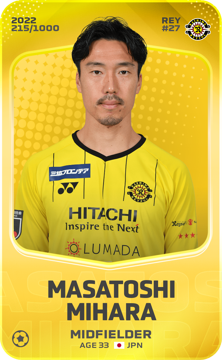 Sorare - Sorare Official - Masatoshi Mihara 2022-23 • Limited 215/1000 - NFT # 1485474067611990486629920837474993473224783576859088880242331898772164597682