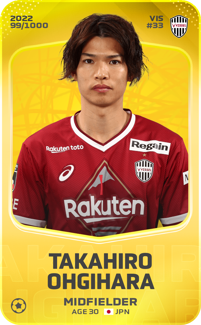 Sorare - Sorare Official - Takahiro Ohgihara 2022-23 • Limited 99/1000 - NFT # 95390208450234778237841509650262335918414292619218802467244989938091957882793