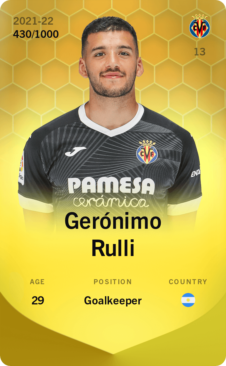 Gerónimo Rulli 2021-22 • Limited 430/1000