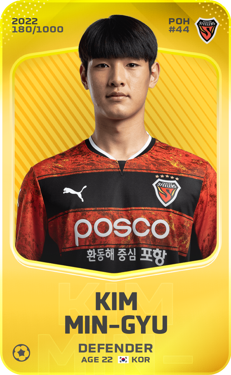 Sorare - Sorare Official - Kim Min-Gyu 2022-23 • Limited 180/1000 - NFT # 87385542838183264624236328738272035330658152031501760123293870527711848486453