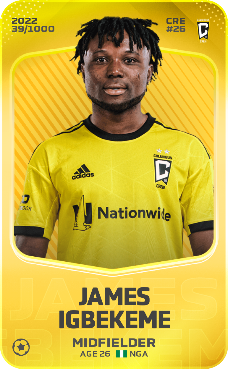 Sorare - Sorare Official - James Igbekeme 2022-23 • Limited 39/1000 - NFT # 47081884867718426375899239974856801261224679292756931535283238186582784904425