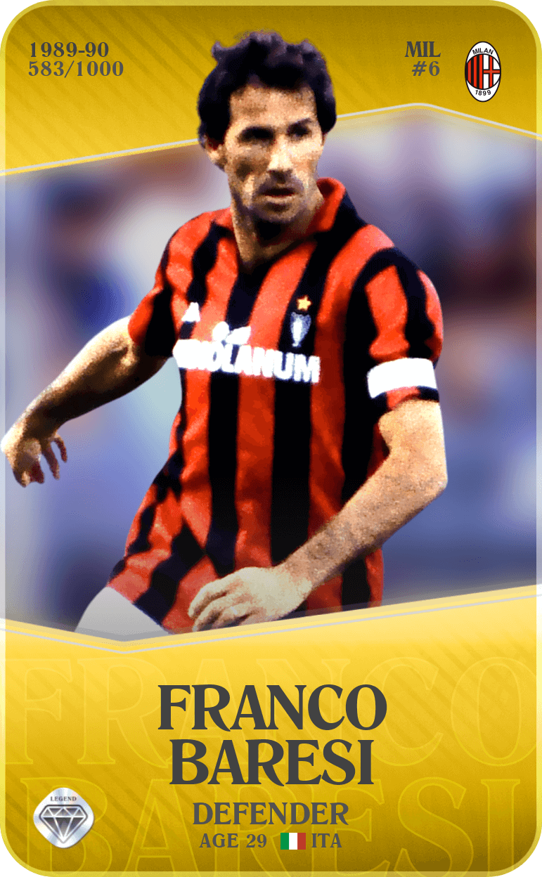 Franco Baresi 1989-90 • Limited 583/1000