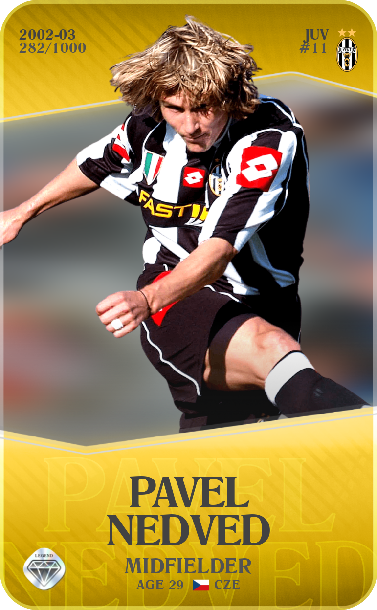 Sorare - Sorare Official - Pavel Nedved 2002-03 • Limited 282/1000 - NFT # 110213741278531056635263190877316673591646566206460278355904725016885840412096