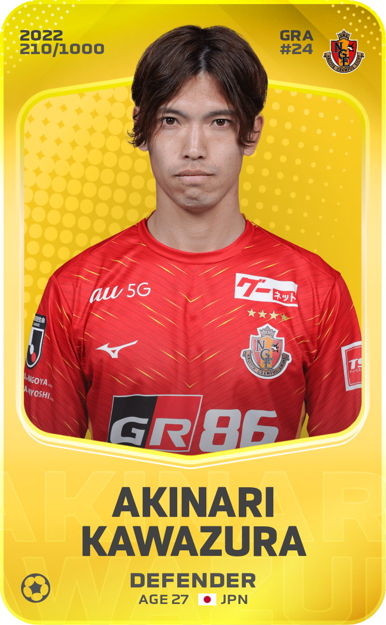 Sorare - Sorare Official - Akinari Kawazura 2022-23 • Limited 210/1000 - NFT # 104103895078909563001329903589764255298411546465276122204035551267455949679604