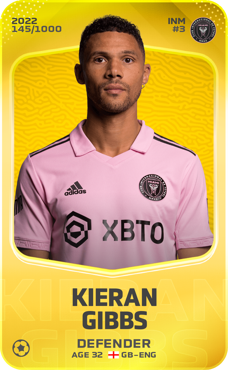 Sorare - Sorare Official - Kieran Gibbs 2022-23 • Limited 145/1000 - NFT # 87525884855780922254958761322696023833763916631635115866652367112059735141523