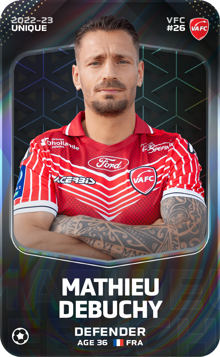 Sorare - Sorare Official - Mathieu Debuchy 2022-23 • Unique - NFT # 57152649776513594304799272912199527170553562118946095790219718875563722743784