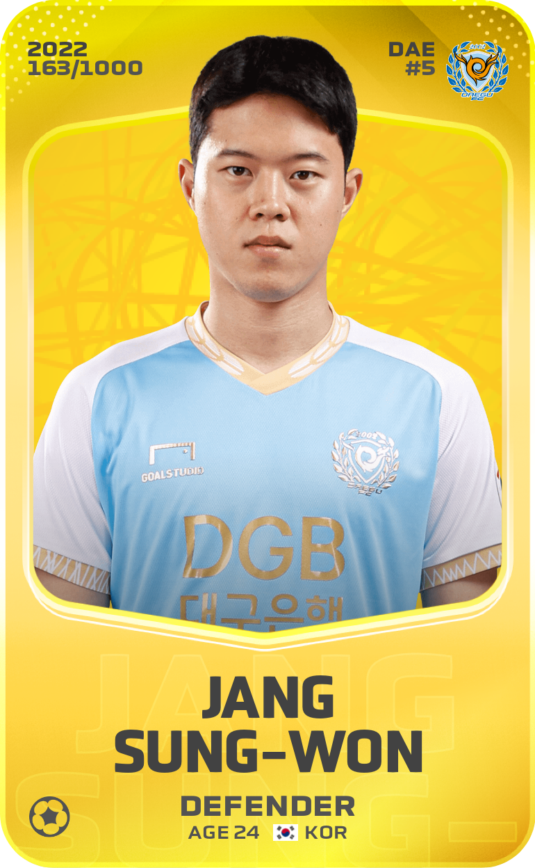 Sorare - Sorare Official - Jang Sung-Won 2022-23 • Limited 163/1000 - NFT # 79800485917250134038278938184688404241141303140386864299928495449263497876964