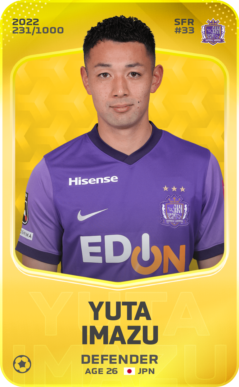 Sorare - Sorare Official - Yuta Imazu 2022-23 • Limited 231/1000 - NFT # 82425232832125256445230127843010135555206717985020894450552997124872014126949