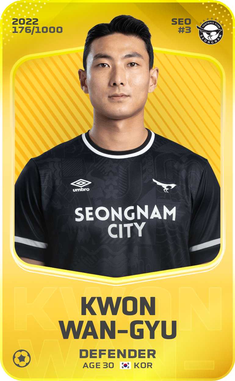 Sorare - Sorare Official - Kwon Wan-Gyu 2022-23 • Limited 176/1000 - NFT # 99576506506131719692473015752023764507365684040251662634500185484419033715286