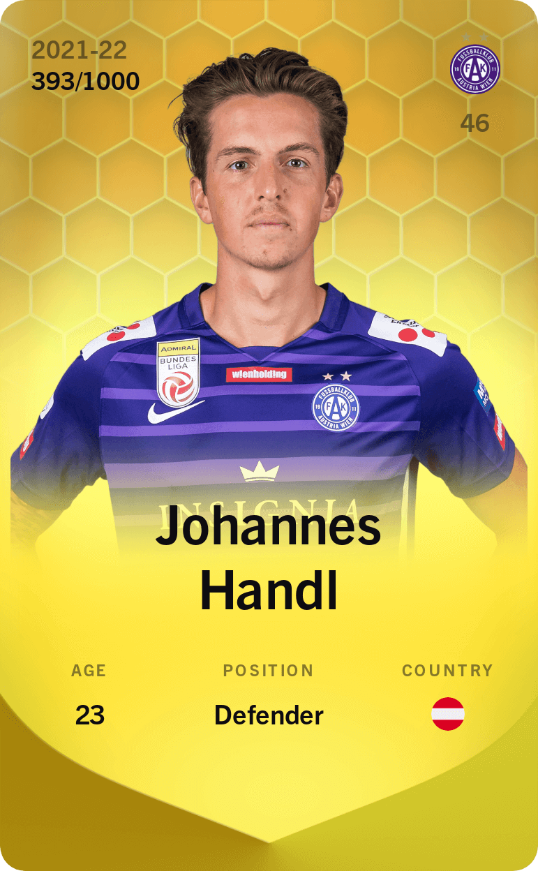 Johannes Handl 2021-22 • Limited 393/1000