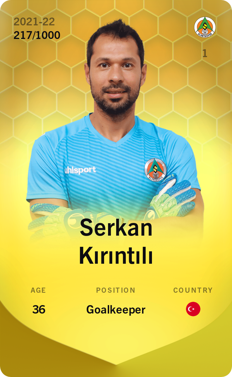 Sorare - Sorare Official - Serkan Kırıntılı 2021-22 • Limited 217/1000 - NFT # 81471378342995839243769998978751474869703431172942969245866884255125710040366