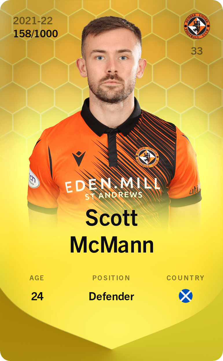 Sorare - Sorare Official - Scott McMann 2021-22 • Limited 158/1000 - NFT # 42226405682716583020894352049247102096206403238500397613995495478176326179405