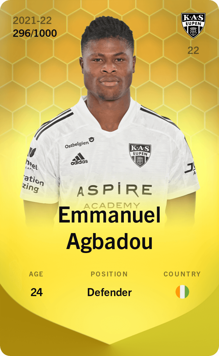 Emmanuel Agbadou 2021-22 • Limited 296/1000