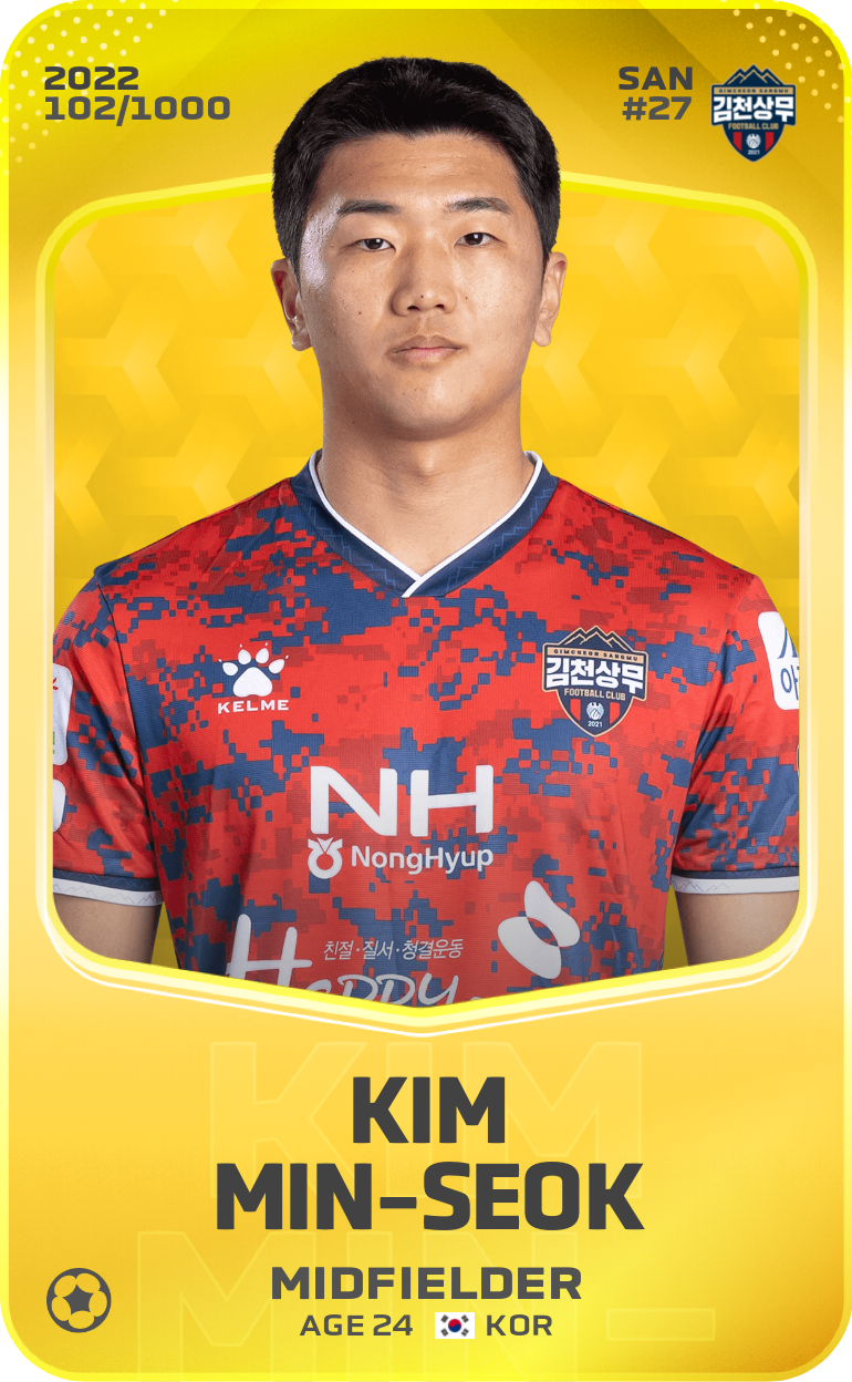 Sorare - Sorare Official - Kim Min-Seok 2022-23 • Limited 102/1000 - NFT # 86969652837580744481631855571198140361548347037151859861053766041590124771898