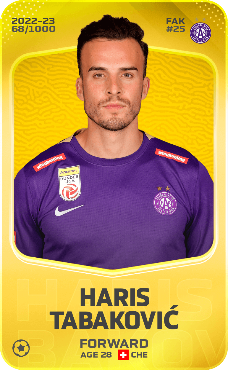Haris Tabaković 2022-23 • Limited 68/1000