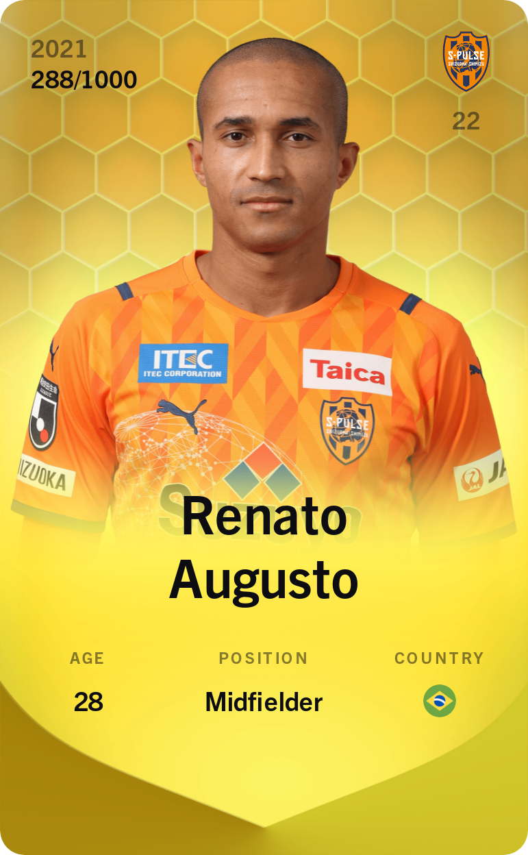 Sorare - Sorare Official - Renato Augusto 2021-22 • Limited 288/1000 - NFT # 85736038807625812945890691318578979007768450953254927054644660134671793258311
