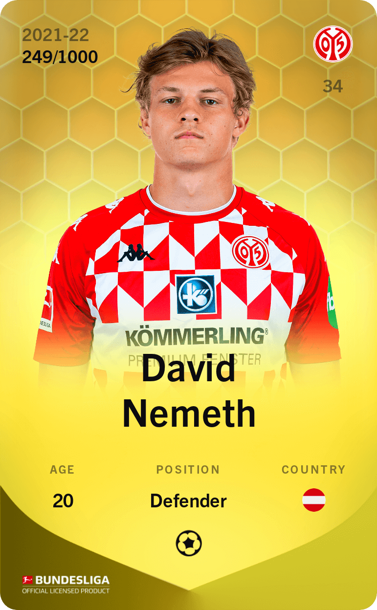 David Nemeth 2021-22 • Limited 249/1000
