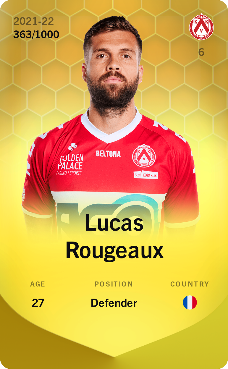 Sorare - Sorare Official - Lucas Rougeaux 2021-22 • Limited 363/1000 - NFT # 109845331135991539558722909001881343982985498557085926373580466408785477457299