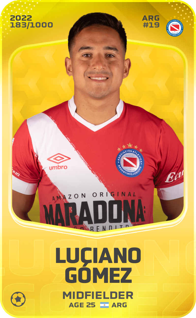 Sorare - Sorare Official - Luciano Gómez 2022-23 • Limited 183/1000 - NFT # 57542561460090035474458691179390249043765926611201267754071350349297958090587