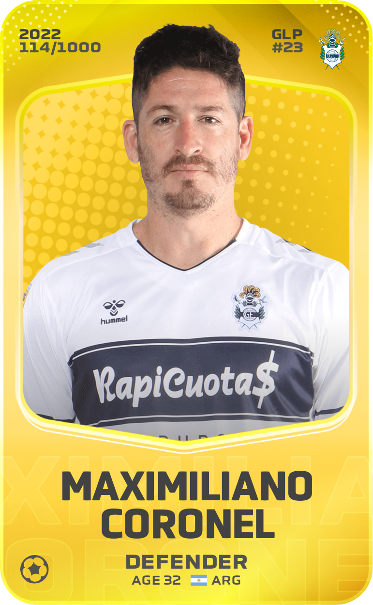 Sorare - Sorare Official - Maximiliano Coronel 2022-23 • Limited 114/1000 - NFT # 84169315903834682156128032528870136002135748312550875862264071937904164848996