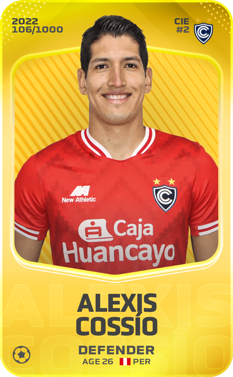 Sorare - Sorare Official - Alexis Cossío 2022-23 • Limited 106/1000 - NFT # 65165420802278571396578661225949448465759619297528037772265843860986108531521