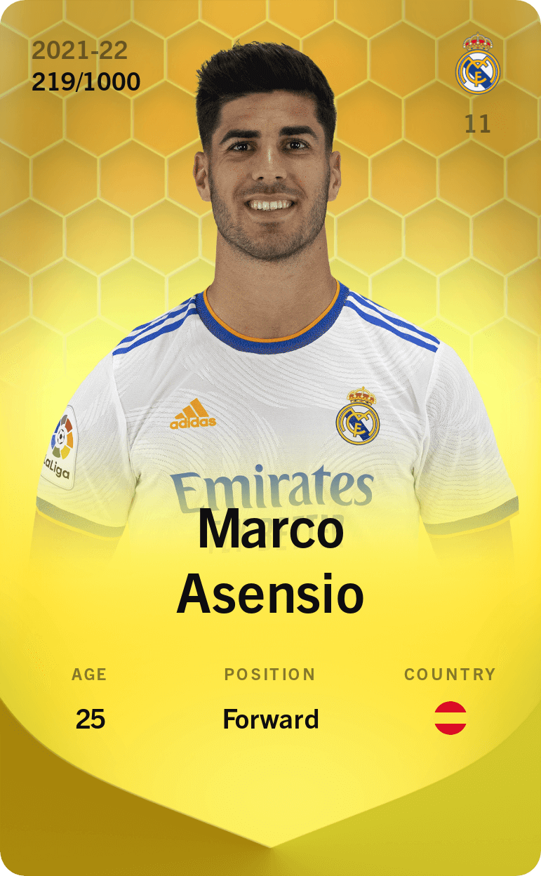 Marco Asensio 2021-22 • Limited 219/1000