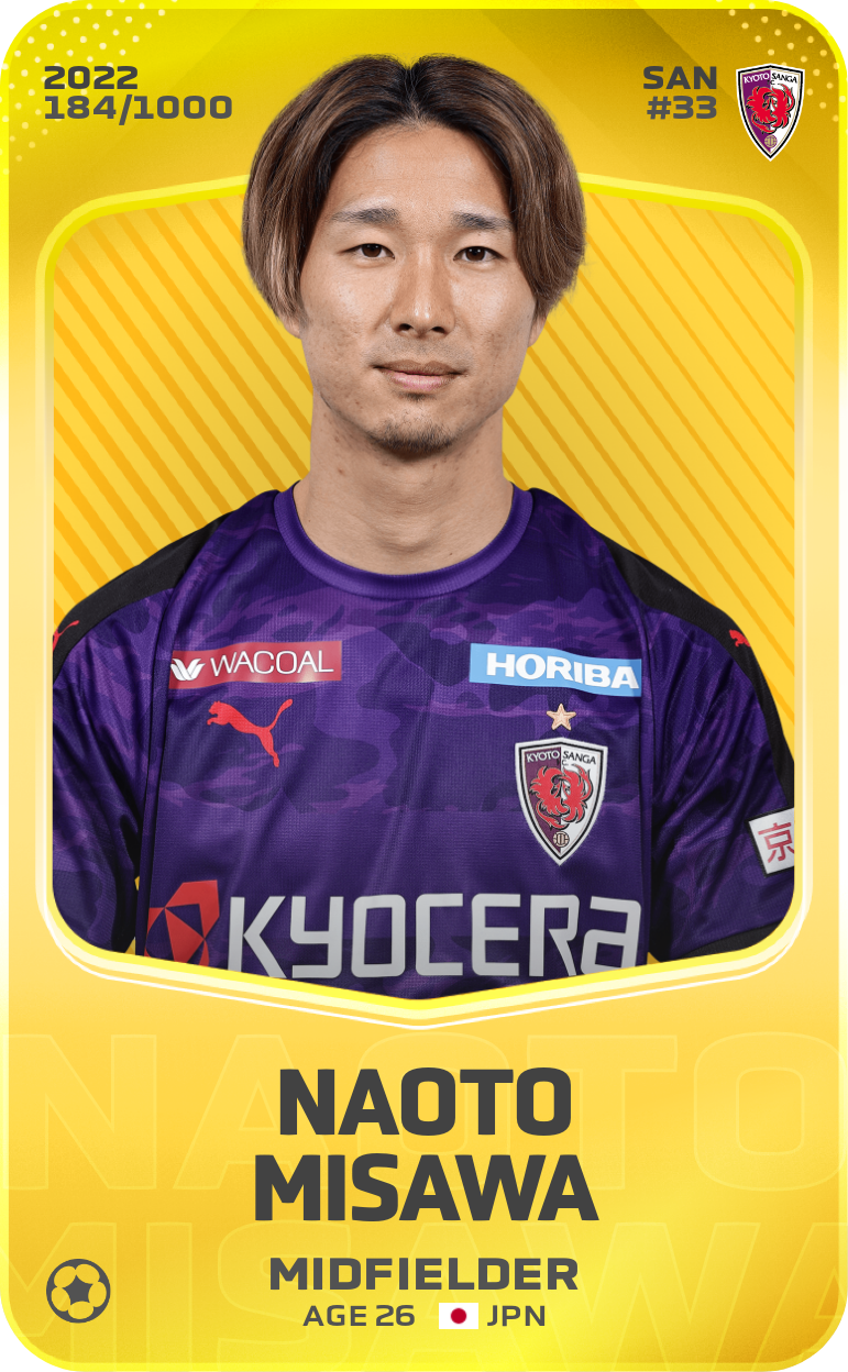 Sorare - Sorare Official - Naoto Misawa 2022-23 • Limited 184/1000 - NFT # 58627597496117479009577169988123354492120068857502184852491560991160522114249