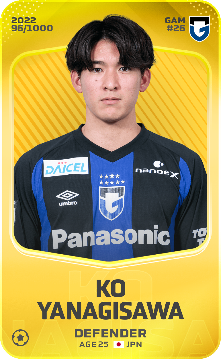 Sorare - Sorare Official - Ko Yanagisawa 2022-23 • Limited 96/1000 - NFT # 80237757978672686587090998179005017282583436473311007902126073255553755133204