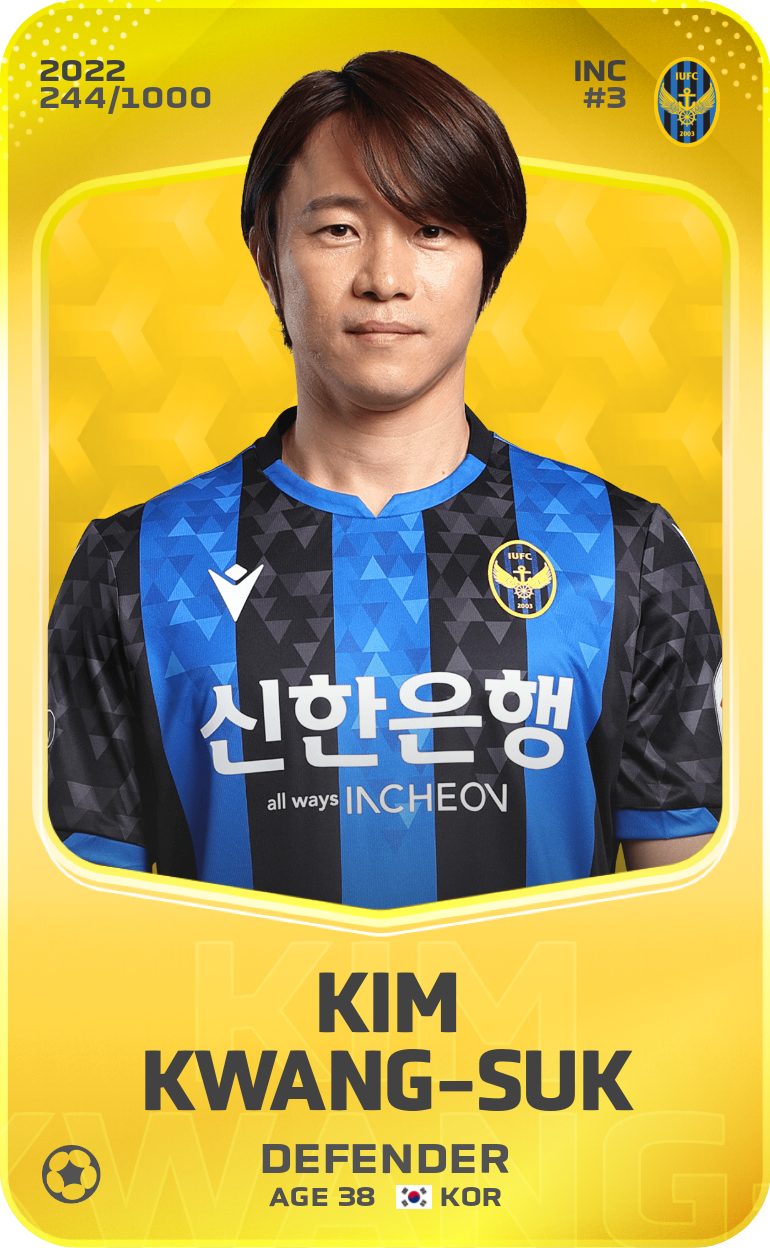 Sorare - Sorare Official - Kim Kwang-Suk 2022-23 • Limited 244/1000 - NFT # 41123063224880445916434586379768717688932334039133120007221624600450399287104