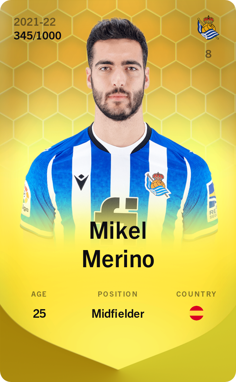 Sorare - Sorare Official - Mikel Merino 2021-22 • Limited 345/1000 - NFT # 53251387641765484249846528492020468247117972545825807522322594029984729828921