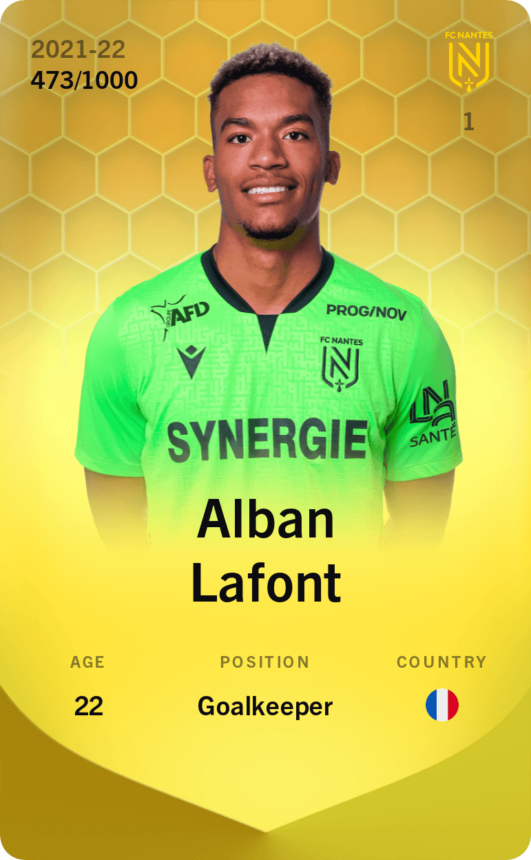 Alban Lafont 2021-22 • Limited 473/1000