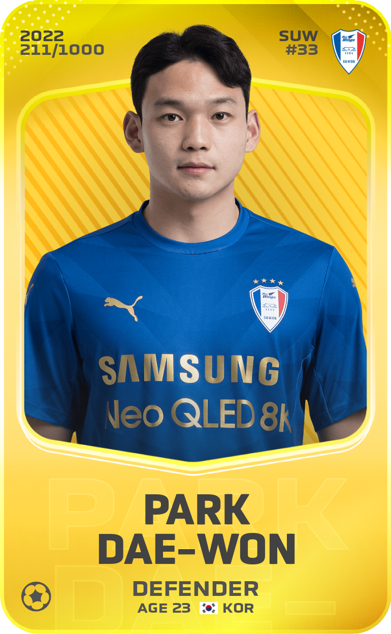 Sorare - Sorare Official - Park Dae-Won 2022-23 • Limited 211/1000 - NFT # 53697850558658690545534075640299509158108415655781959373557026633575950747760
