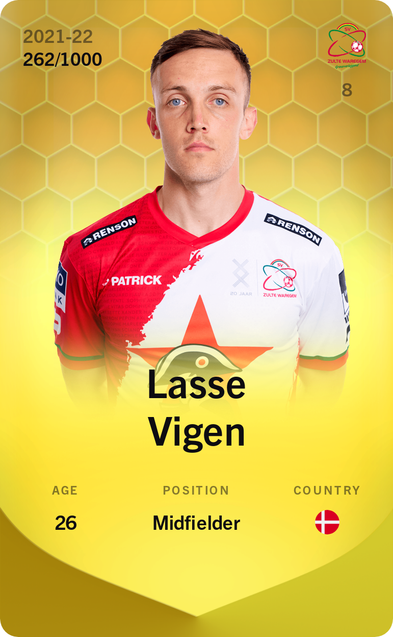 Sorare - Sorare Official - Lasse Vigen 2021-22 • Limited 262/1000 - NFT # 110766636968019182553152062672399652234724679659552408600043611081408297305887