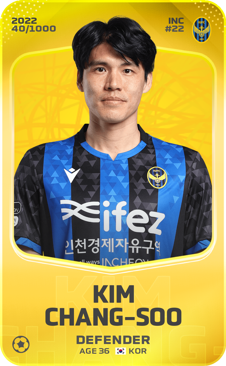 Sorare - Sorare Official - Kim Chang-Soo 2022-23 • Limited 40/1000 - NFT # 47250757226029344379820355951868285316467858475571945419485127917404023496403