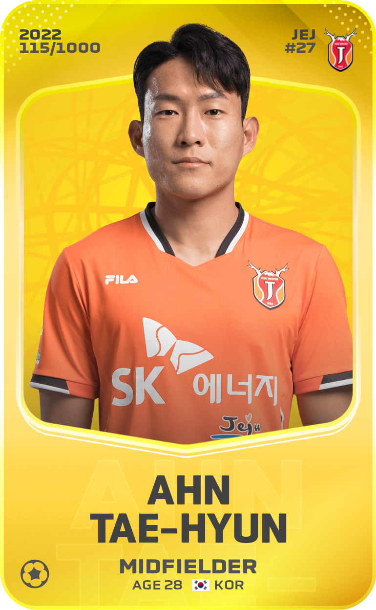 Sorare - Sorare Official - Ahn Tae-Hyun 2022-23 • Limited 115/1000 - NFT # 101041671694570668956843641213492133783363427950289210168838556711233176753034