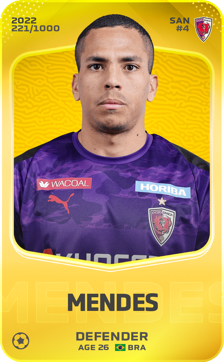 Sorare - Sorare Official - Mendes 2022-23 • Limited 221/1000 - NFT # 80204038229017129877355140649597901992459549651541174885599532888047731008090