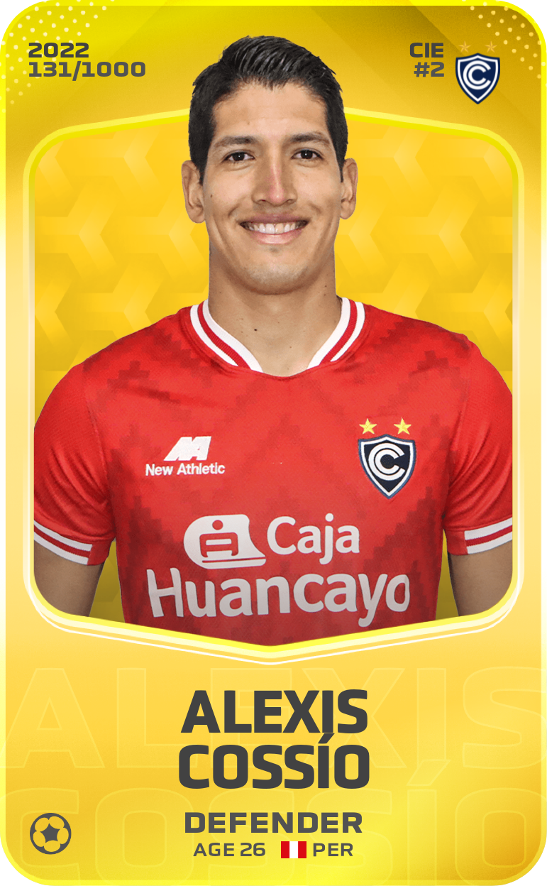 Sorare - Sorare Official - Alexis Cossío 2022-23 • Limited 131/1000 - NFT # 8183958559021750992059708100728309738793752354134800301373701202247019239184